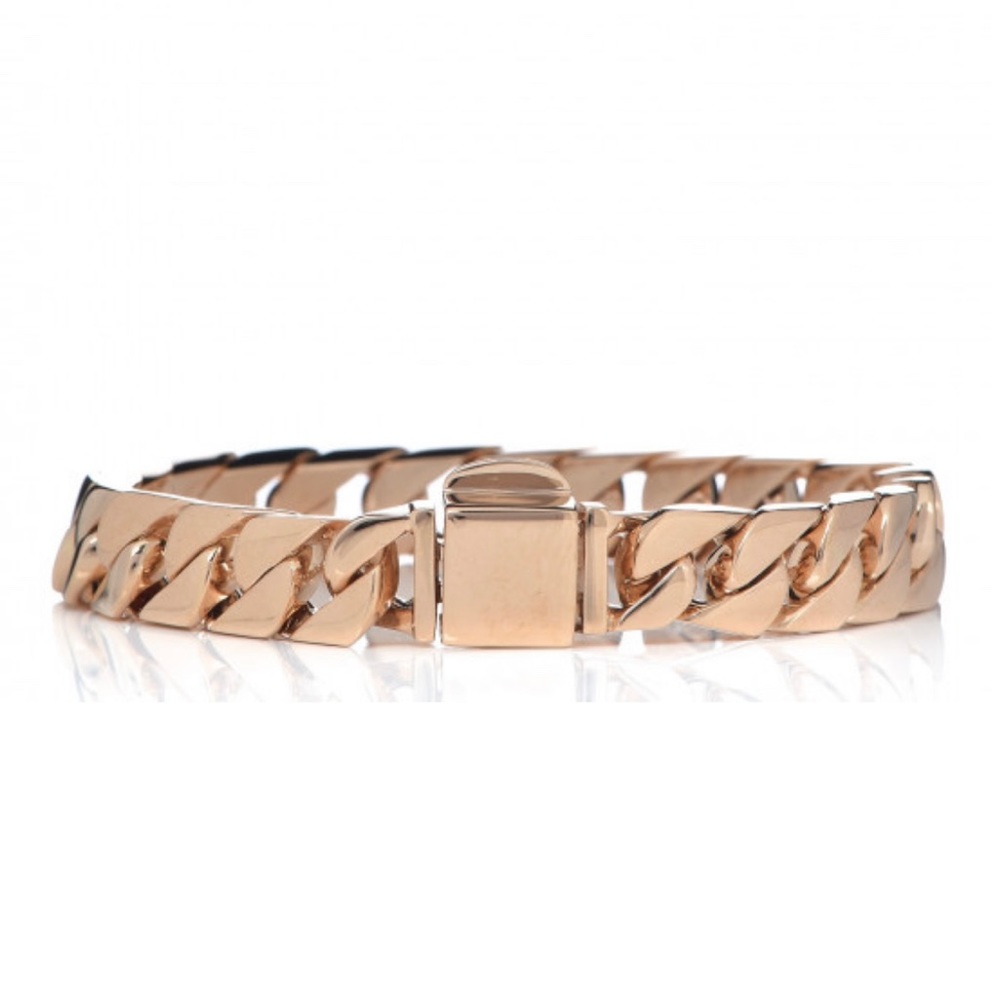 NEW ✨ Authentic Tiffany’s Rose Gold Curb Link Bracelet 7” HEAVY